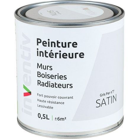 Peinture Intérieure Satinée INVENTIV - Gris Fer 7 - 0,5L
