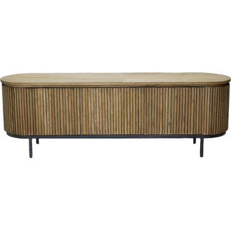PIANA-Meuble TV 170 cm en Teck massif recyclé (1/5)