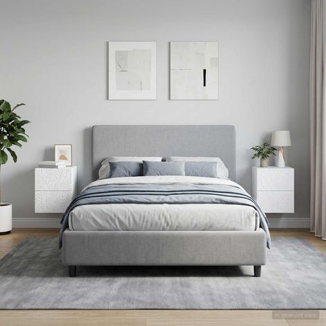 vidaXL Mobiletto da notte a muro 2 pz Bianco 34,5 x 33 x 40 cm