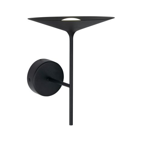 Applique HANA rotonda minimal nera LED 6W 3000K Maxlight