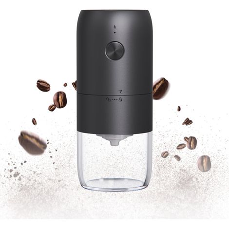 Moulin à café électrique portable Mini moulin à café électrique Moulin à expresso rechargeable avec plusieurs réglages de mouture Moulin conique pour expresso latte moka (noir)-RAPANDA (1/5)