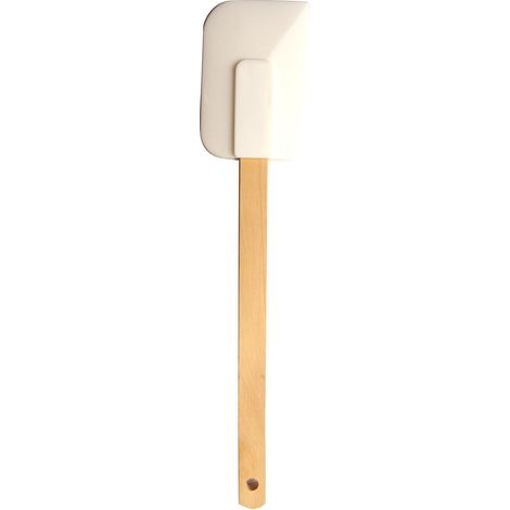 Spatule Cuisine - 1 Pièce - Silicone Et Bois - Raclette Souple - Pâtisserie Et Cuisson - 27,5 Cm (1/4)