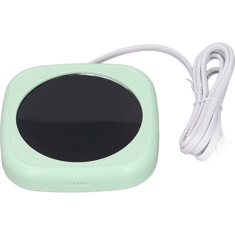 Chauffe-tasse à café avec arrêt automatique et température constante. Idéal pour le café, le thé au lait et le bureau à la maison. 220 V, vert. (1/5)