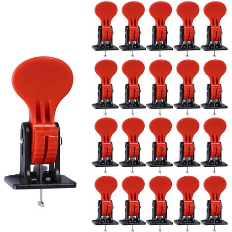 Kit de nivellement de carrelage 50x, outil manuel réutilisable avec clip de réglage et pince ajustable, neuf (1/5)