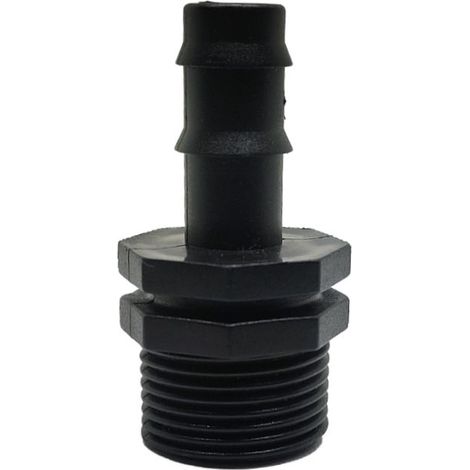Enlace Mixto Negro Goteo 16mm 16mm x 3/4"