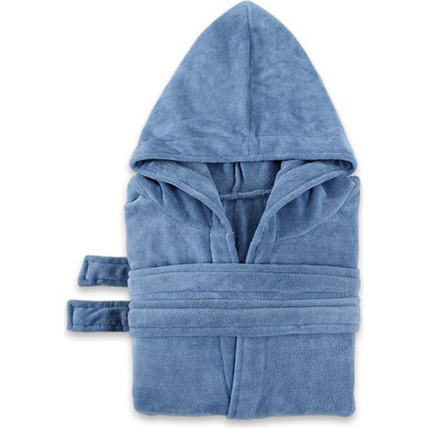 1 Peignoir à capuche, fibre polyester, très absorbant, longueur genoux ou plus, pour adulte (1/5)