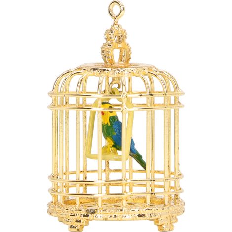 Cage à oiseaux miniature 1/12 en métal pour maison de poupée, accessoire déco et décoration miniature (1/5)