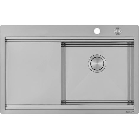 Foster Milanello Lavabo sobre-encimera Rectangular Acero inoxidable (1/2)