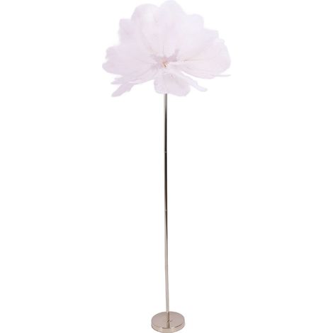 Lampadaire en fer forgé rose, 155 cm, LED, USB, intensité variable, lampe décorative moderne pour table de chevet ou salon. (1/5)