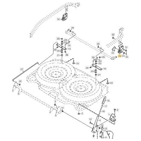 PLACA SOPORTE IZQUIERDO AJUSTABLE 92-107 ORIGINAL STIGA - 1134-4304-01
