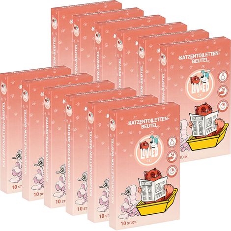 Lov&Ed Katzentoilettenbeutel, 12x 10 Stück Beutel für Katzentoiletten (1/2)