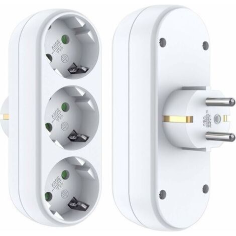 [NEVER USED] Plug adapter, multi-socket, cable-free, wall plug, white, charging adapter, USB charger for camera