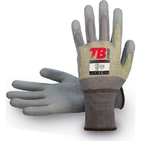 guante de protección 500 nevercut. nailon con kevlar. recubrimiento de poliuretano. puño elástico. cat ii - tomas bodero t/guante talla l-9