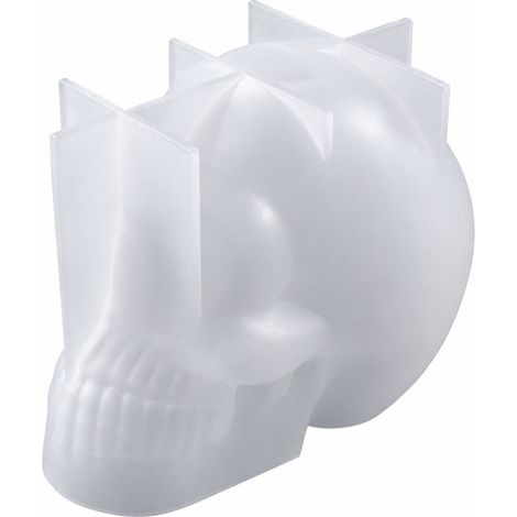 Schädelform Halloween Weiß Silicone Kerze Harz Brennen (1/5)