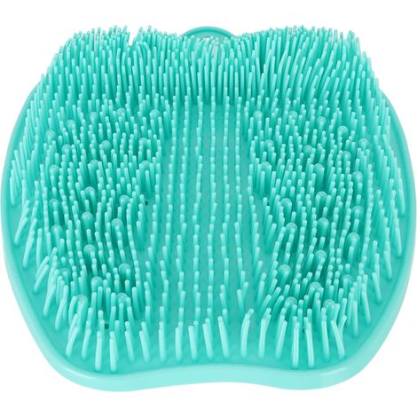 Paillasson de douche en silicone doux antidérapant avec ventouses, nettoyant pour pieds anti-odeurs, masseur de bain pour salle de bain, vert (1/5)