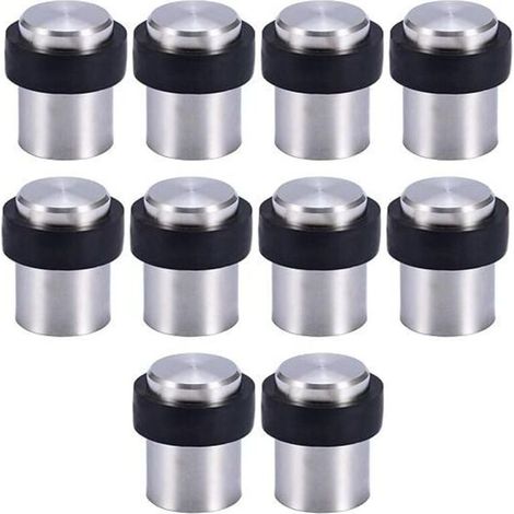 10 X Butoir de Porte de Sol 4.5 cm en Acier Inox Arrêt de Porte Butoir Bloque Porte (1/5)
