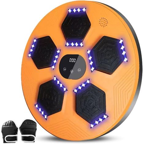 Bluetooth Musik Boxen Maschine, Elektronische Boxmaschine, Indoor Boxgerät mit Musik, Wand Elektronische Music Boxing Training Machine mit Beleuchtung