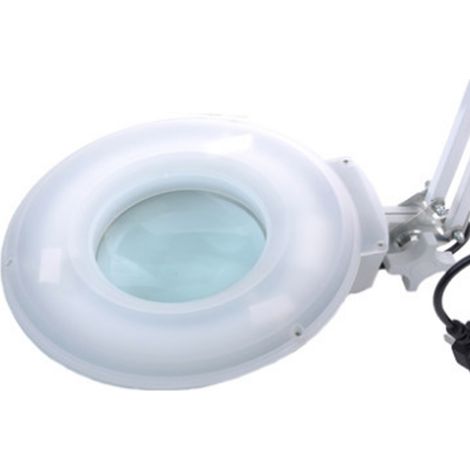Lampe loupe de bureau blanche