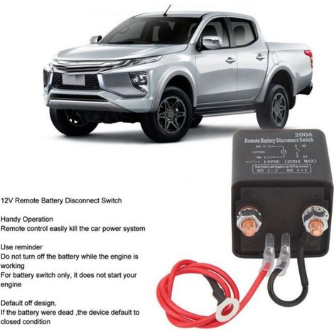 Kill Switch avec Télécommande, Coupe-batterie Externe 200A, Stable pour la Voiture A (1/4)
