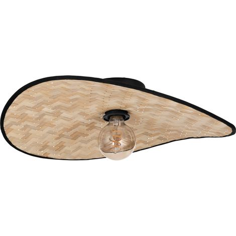 Plafonnier, lampe de plafond en osier de style japonais