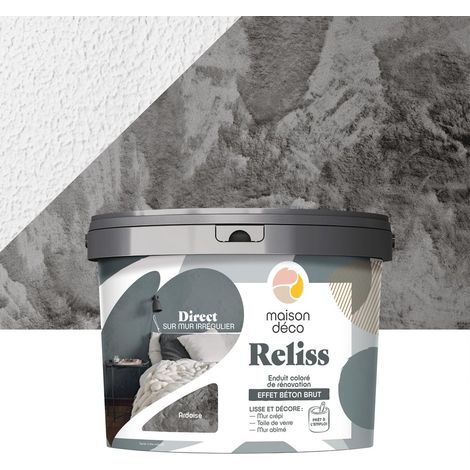 Revestimiento decorativo para hormigón Reliss, acabado pizarra, 15 kg MAISON DECO (1/3)