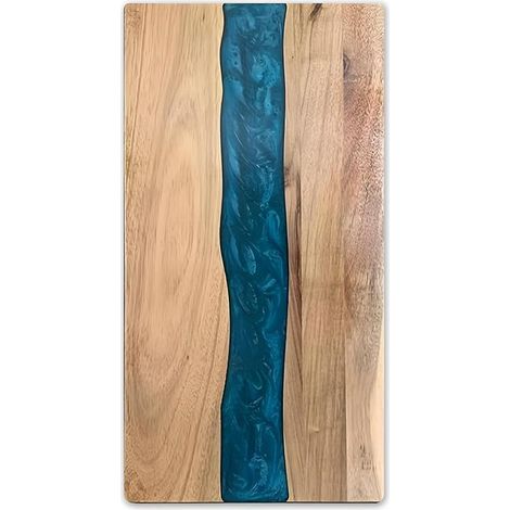 Planche à charcuterie en bois d'acacia, 46 x 23 x 1,5 cm, planche à découper réversible pour cuisine et mini bar, planche à découper réversible pour viande, fromage, pain, légumes, fruits (1/5)