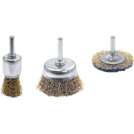 Ensemble de brosses en laiton, brosse métallique, brosse à disque, brosse coupe 20 mm, 50 mm