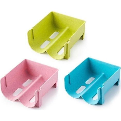 Lot de 3 boîtes de rangement empilables pour réfrigérateur, porte-bouteilles, porte-bouteilles d'eau, porte-bouteilles de vin, porte-canettes de bière, organisateur pour bar et placard de cuisine