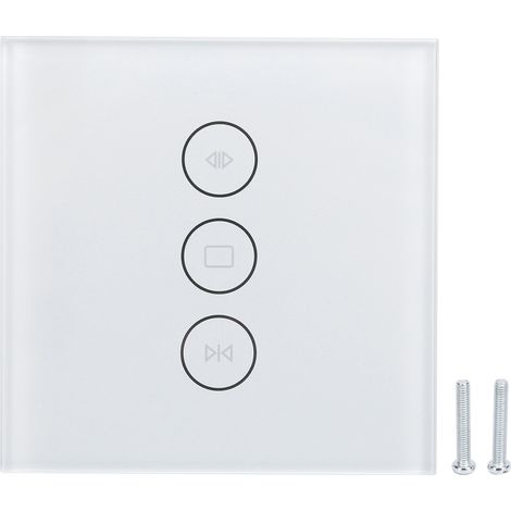 Interrupteur de rideau WiFi intelligent, minuterie à panneau tactile, commande vocale via application pour Google Home, Tuya, prise ue, 110-240V (1/5)