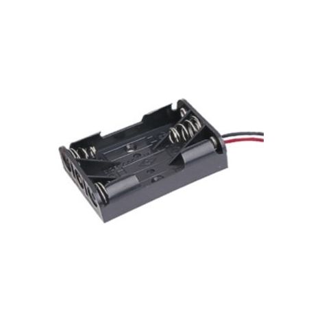 Portabatterie R03 X2 per 2 batterie Aaa Piatto c/cavi 33.065/2