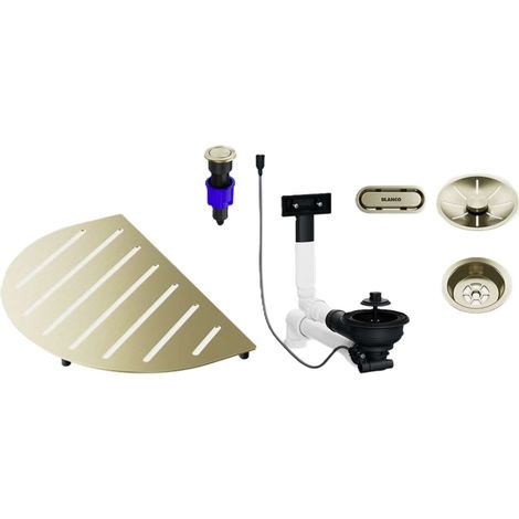Blanco Oovalon - InFino Ablaufset, mit Zubehör, satiniertes Gold 527995
