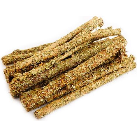 Palo per prosciutto Masticabile per roditori Giovani germogli di nocciolo - Giovani germogli di nocciolo con salvia e iperico 40 g