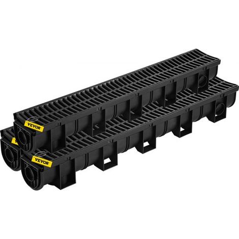 Kit Caniveau Extérieur - Lot de 3 Système de Drainage Tranchée (1/5)