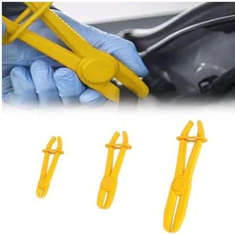 Pinces à Clamper les Durites,Pince a Collier Durite,3 PCS Pince Durite Carburant,Jeu de Pinces pour Durites,Outil de Serrage pour (1/4)