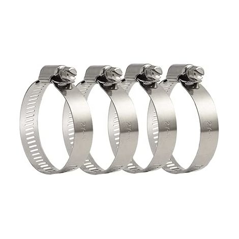 4-teiliges Schlauchschellen-Set, verstellbare Schlauchschelle 27-51 mm, Metallschlauchschelle, für Haushalt, Kabel, Wasserhahn usw. (1/5)
