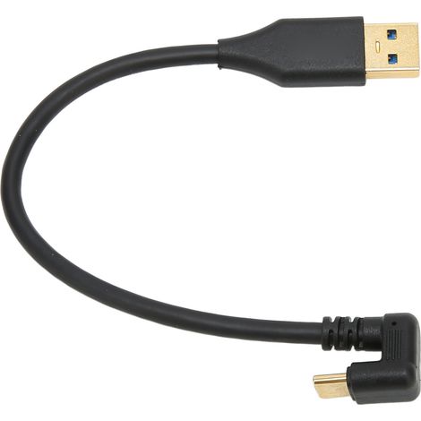 USB 5 Gbit/s USB 3.0A Stecker AMC auf Typ-C U-förmiges abgewinkeltes Kabel, ABS-Datenkabel zum Laden und zur Datensynchronisierung (0,2 m 0,66 ft) (1/5)