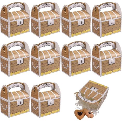 Children's Pirate Treasure Box – 10 Pieces, Mini Toy Box 7 x 11 x 14 cm – Ideal for Birthdays, Pirate Parties, Activities and Children's Gift – Pirate Theme Gift Box (1/5)