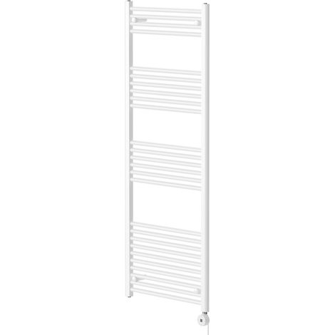 Pizarro White 1600mm x 600mm Straight Digital Thermostatic Electric Heated Towel Rail (1/5)