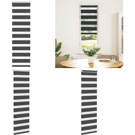 vidaXL Store zèbre noir 50x150 cm largeur du tissu 45,9 cm polyester (1/5)