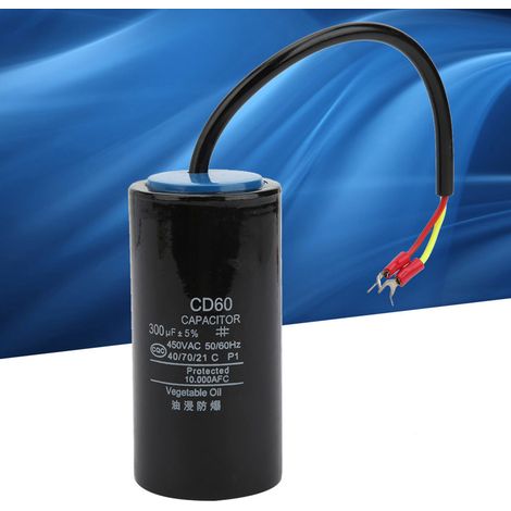 CD60 450V 300µF Anlaufkondensator für Pumpenmotor, Abmessungen 50x100mm (1/5)