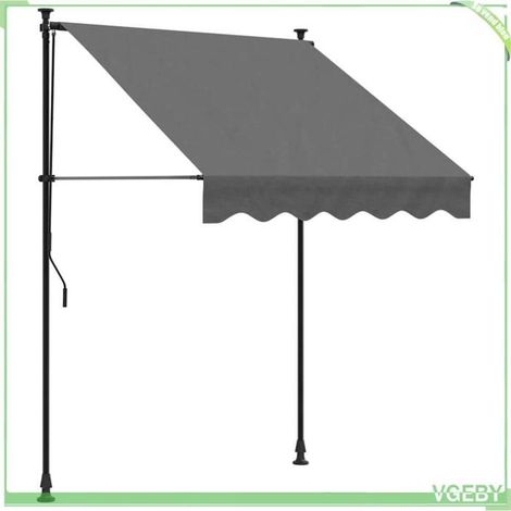 Auvent rétractable - FAFEICY - 368737 - Anthracite - 150x150 cm - Manuel (1/5)