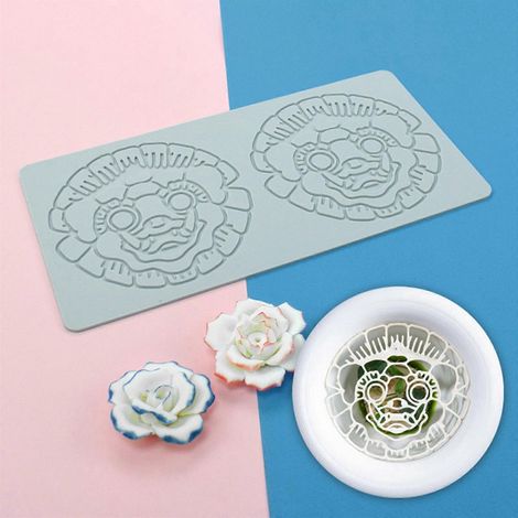 Moule en silicone pour gâteau fondant, motif dentelle en relief, tapis de décoration pour gâteau en dentelle. (1/4)