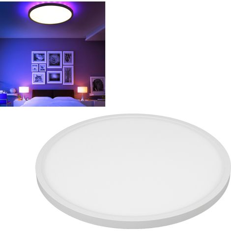 Plafonnier LED encastré de 29 cm (11,4 pouces), à intensité variable, 3 modes d'éclairage RGB, étanche, rond, pour chambre à coucher, 110-240 V. (1/5)