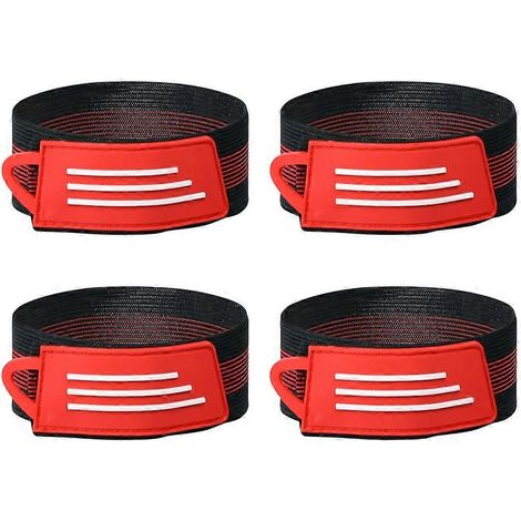 Lot de 4 sangles de cheville pour pantalon de vélo, avec clip de fixation.A
