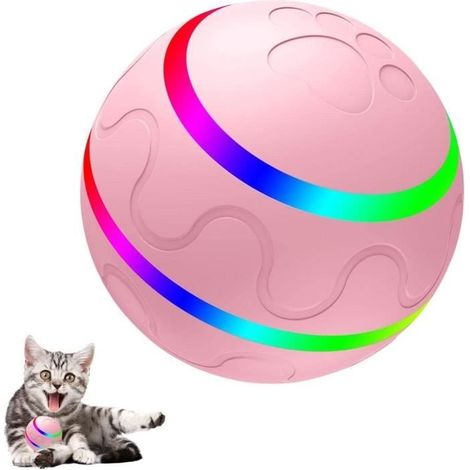 Balle jouet interactive électrique pour chien – Ø 3,15" (rose) pour petits chiens (jusqu'à 16 kg) (1/3)