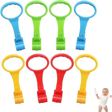 8 Anneau de Lit Bébé, Plastique Multicolore, Fixation Sans Outil, Pour Parc et Berceau, Nourrissons (1/5)