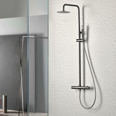 Imex - Columna Ducha Termostatica con Grifo Black Gun Serie Line (1/5)