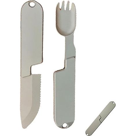 Couverts camping magnétiques détachables 2 en 1, fourchette et cuillère réutilisables (1/5)