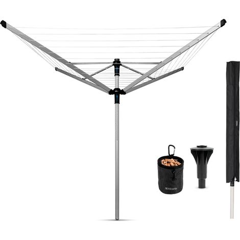 Séchoir Lift-O-Matic, Étendoir Linge, Gris Métallique, 60m (1/5)