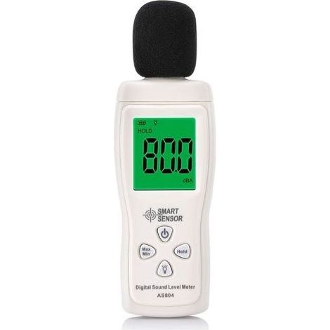 Digitales Schallpegelmessgerät, Dezibel-Tester, professionelles Dezibelmessgerät, Messbereich 30–130 dBA (Min./Max.), Anzeige bei niedrigem Batteriestand, hintergrundbeleuchtetes LCD-Display, automati (1/5)